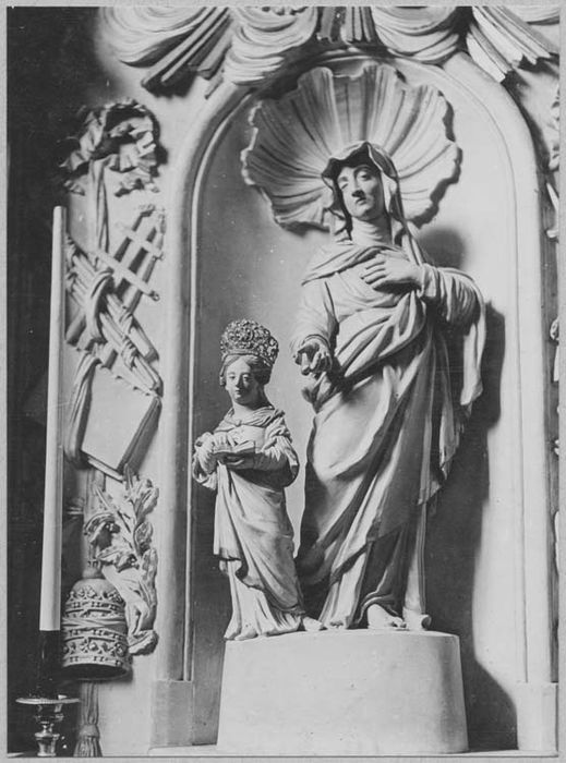 statues : Sainte Anne, Vierge enfant