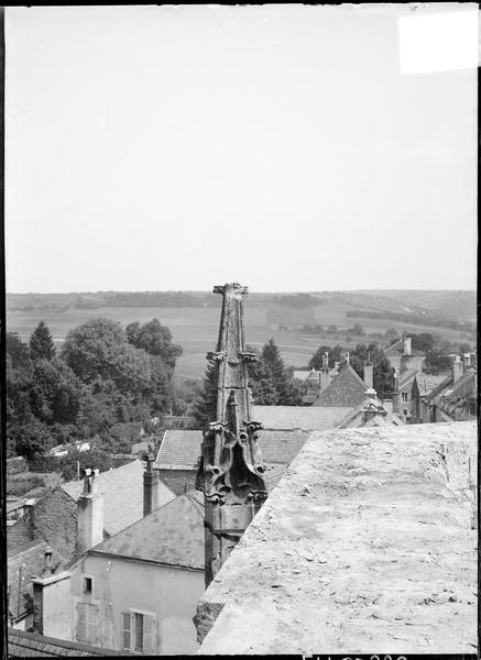 Pinacle, détail, et vue plongeante sur la ville