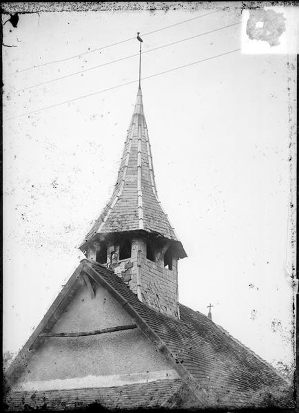 Chapelle à pans de bois, clocher, côté nord-ouest