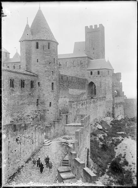 Ensemble avec donjon adossé à l'enceinte ouest