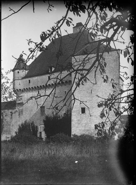 Tour quadrangulaire de flanquement et donjon