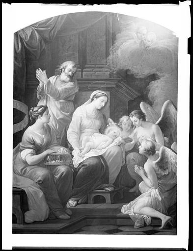 Peinture sur toile : Sainte Famille et anges adorateurs - © Ministère de la Culture (France), Médiathèque du patrimoine et de la photographie, diffusion RMN-GP
