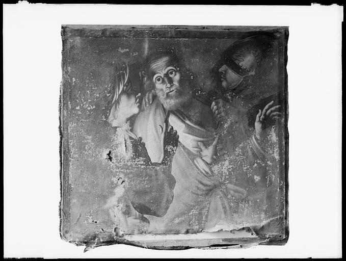 Peinture sur toile : le Reniement de saint Pierre, état avant restauration - © Ministère de la Culture (France), Médiathèque du patrimoine et de la photographie, diffusion RMN-GP
