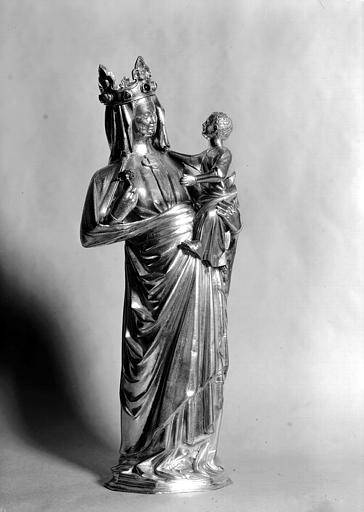 Châsse de saint Romain : statuette de la Vierge, état après restauration