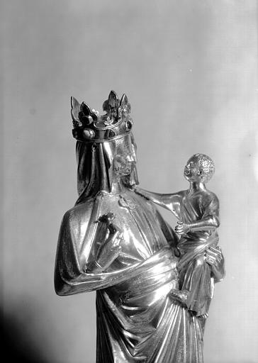 Châsse de saint Romain : statuette de la Vierge, buste, état après restauration