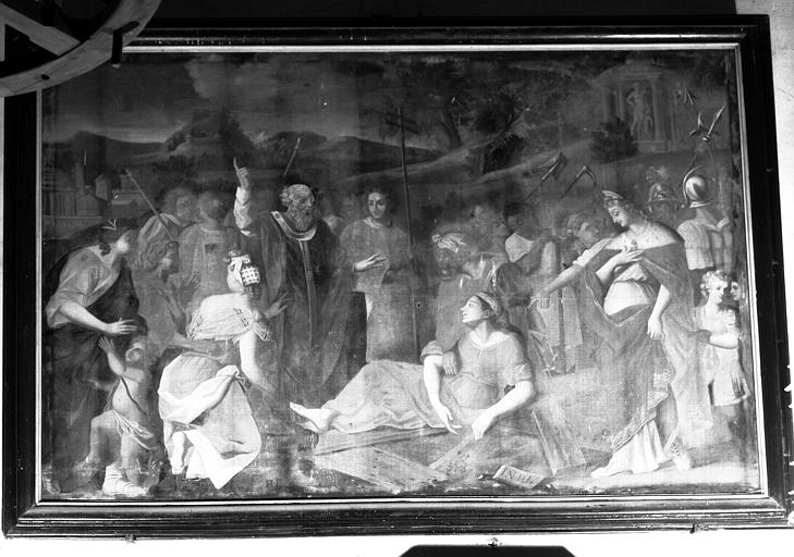Peinture sur toile du choeur : Miracle lors de l'invention de la sainte Croix - © Ministère de la Culture (France), Médiathèque du patrimoine et de la photographie, diffusion GrandPalaisRmn Photo