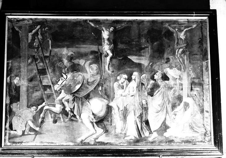 Peinture sur toile du choeur : Crucifixion
