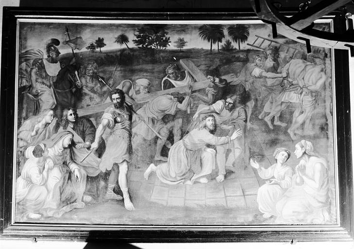 Peinture sur toile du choeur : Montée au calvaire et Simon de Cyrène