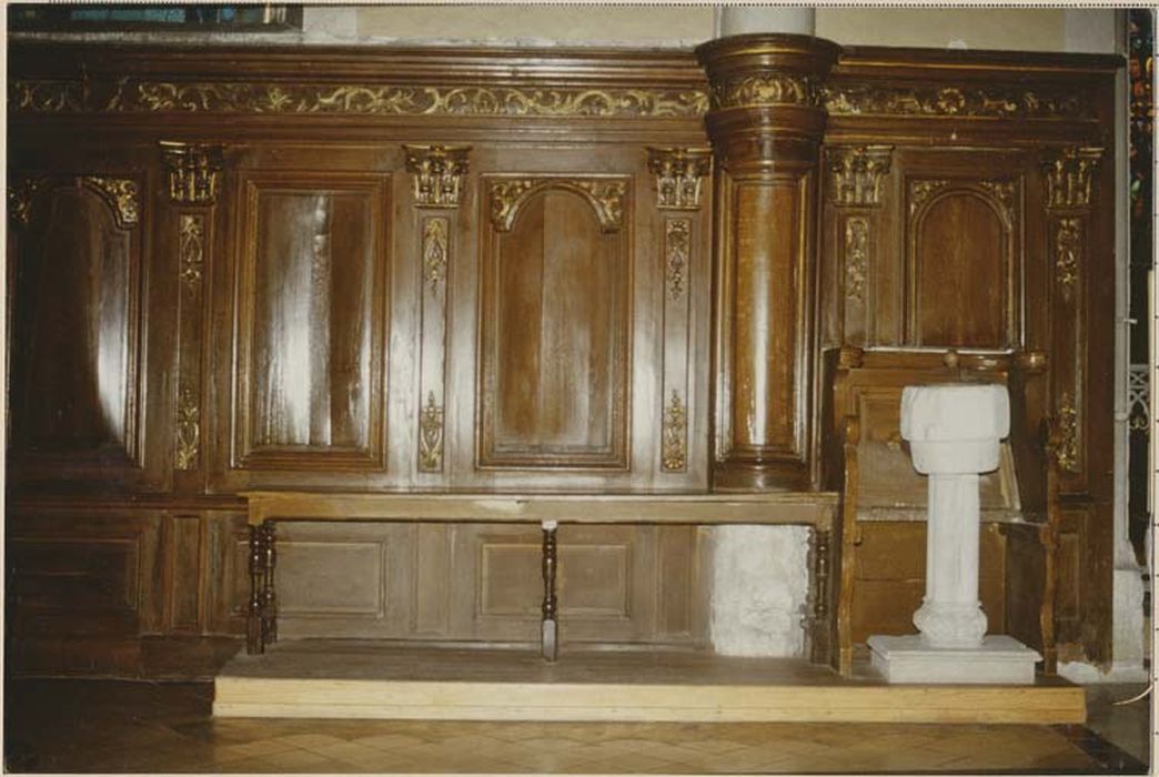 lambris de revêtement, vue partielle