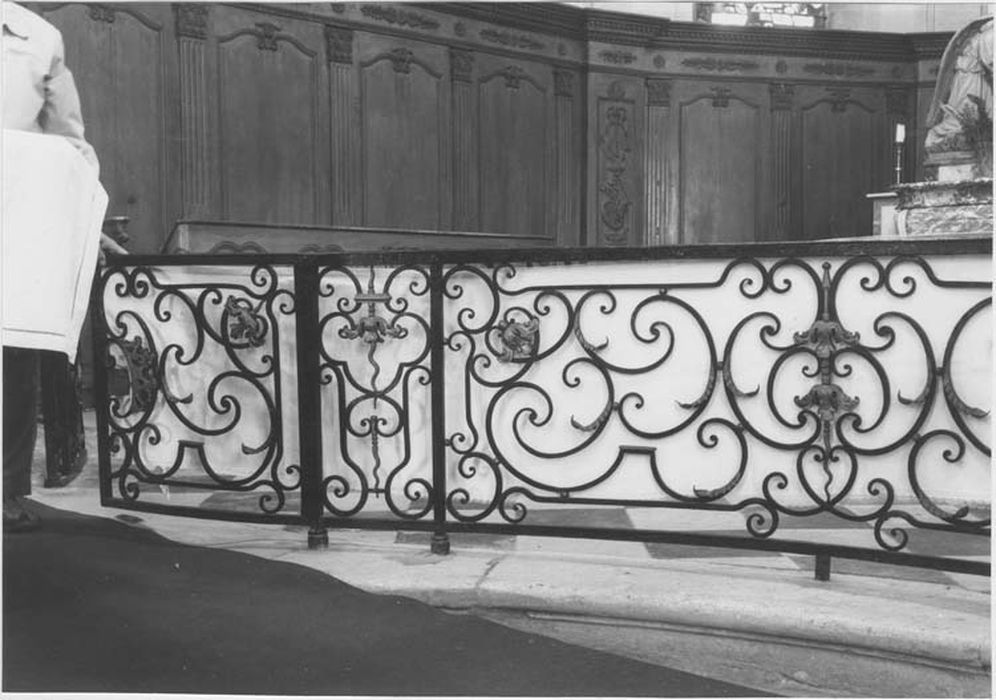 clôture de choeur (grille de communion), vue partielle