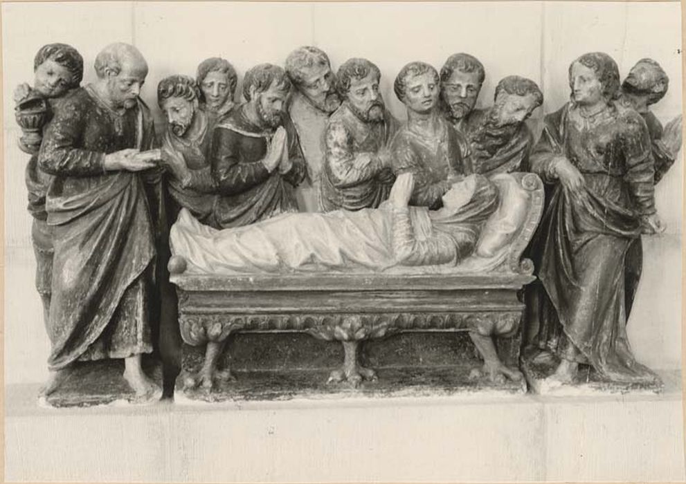 groupe sculpté : la Dormition de la Vierge