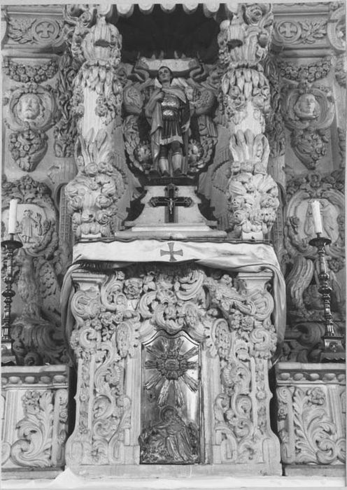 autel, retable du maître-autel, vue partielle