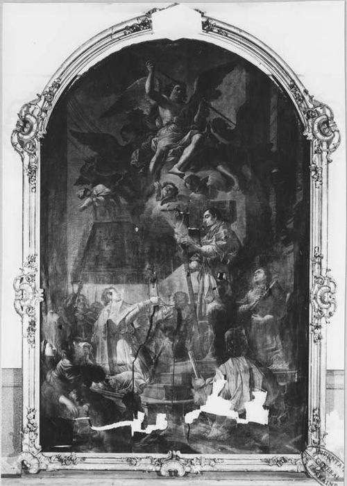 tableau, cadre : saint Charles Borromée