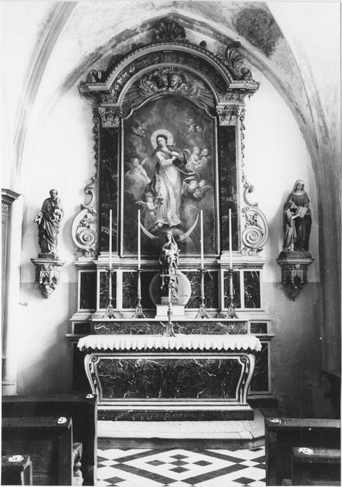 autel, retable, tableau : Vierge de l’Immaculée Conception (autel secondaire)