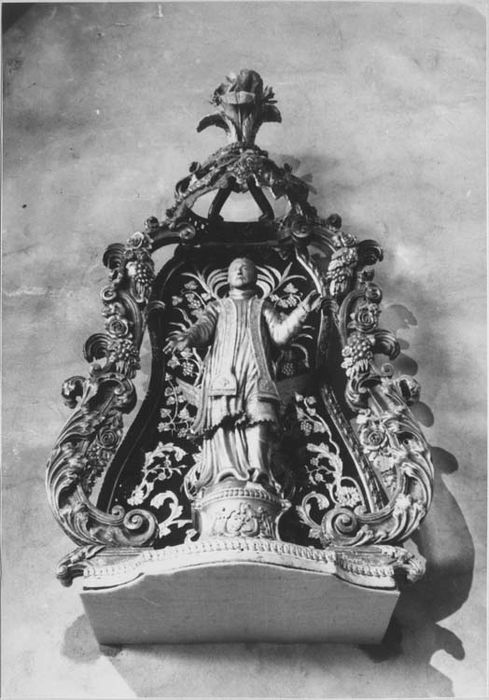 statue, dais de procession (baldaquin) : Saint François-Xavier