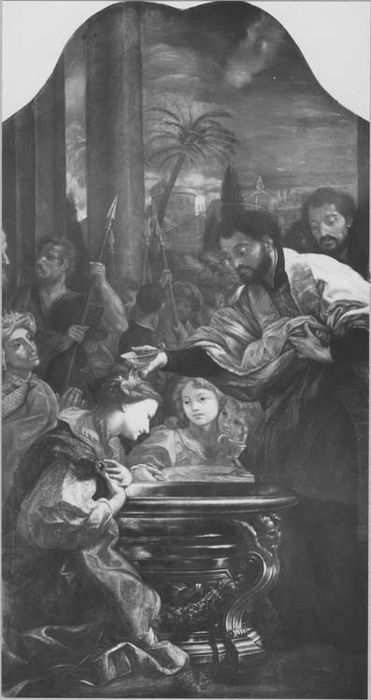 tableau : Saint François-Xavier baptisant une reine