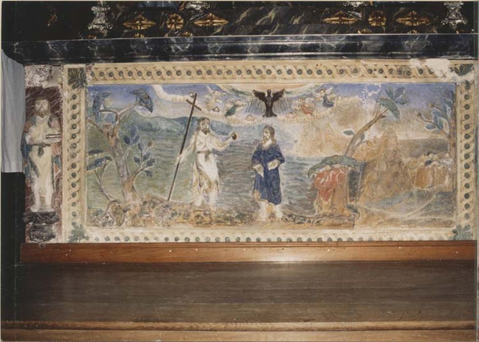 demi-relief : le Baptême du Christ par saint Jean-Baptiste
