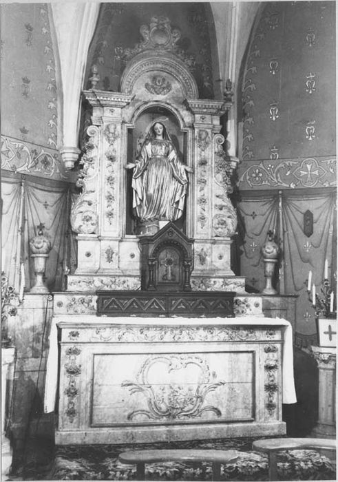 autel, retable, statue : Vierge de l’Immaculée Conception