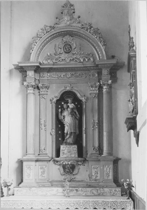 retable latéral, statue : Saint Christophe