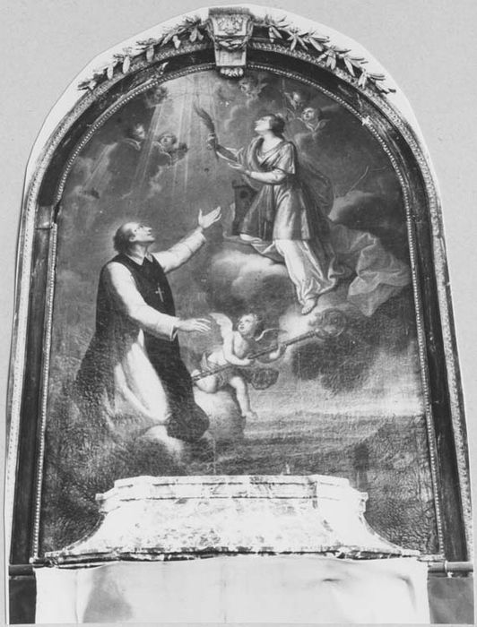 tableau, cadre : Saint Léonard et sainte Barbe