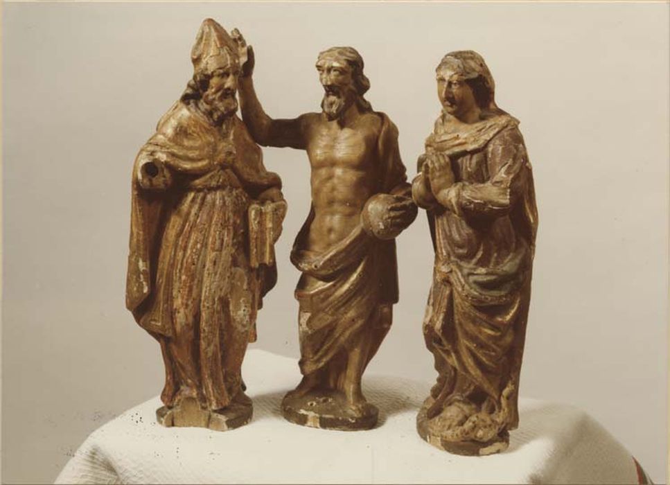 tabernacle, détail de 3statuettes