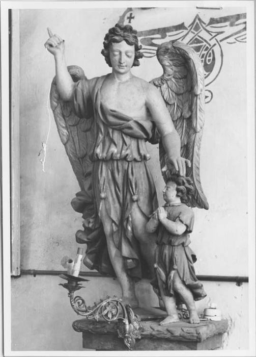 groupe sculpté : Ange gardien