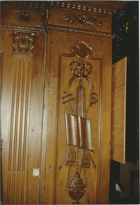 lambris de revêtement, deux groupes de stalles, vue partielle