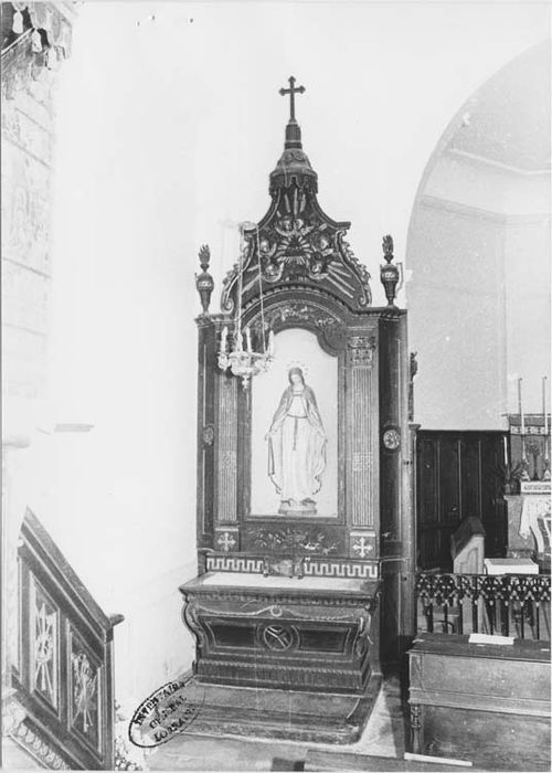 autel latéral, retable, statue : le Vierge de l’Immaculée Conception