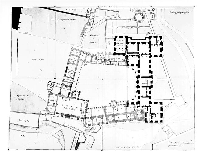 Plan du rez-de-chaussée avec toutes les retombes, moins celle de  la caverne