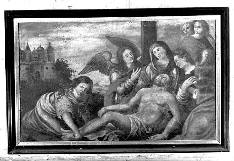 Peinture sur toile, côté sud de la nef : Déploration du Christ