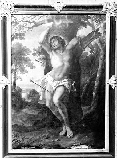 Peinture sur toile, côté sud de la nef : saint Sébastien