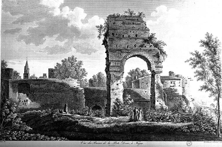 Gravure représentant des ruines