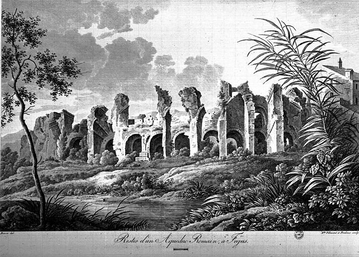 Gravure représentant des ruines