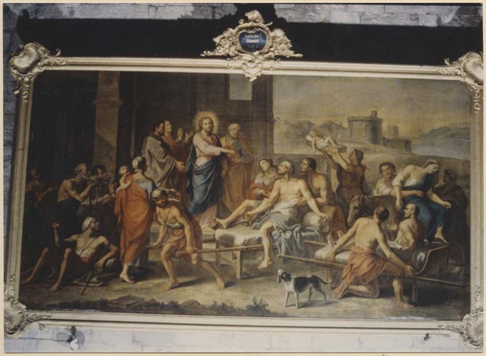 tableau : le Christ guérissant les malades, cadre - © Ministère de la Culture (France), Médiathèque du patrimoine et de la photographie, diffusion RMN-GP