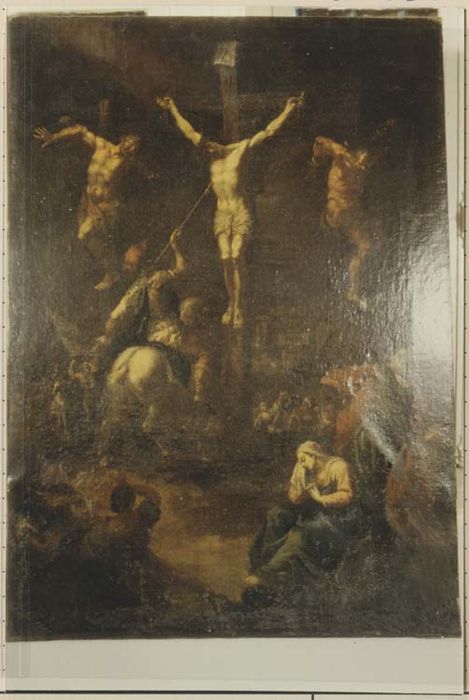 tableau : Christ mort entre les deux larrons avec Marie-Madeleine en larmes au pied de la croix - © Ministère de la Culture (France), Médiathèque du patrimoine et de la photographie, diffusion RMN-GP