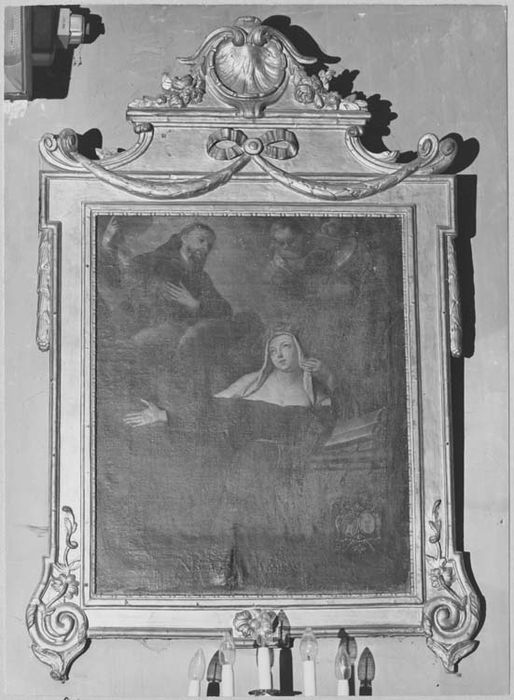 tableau : Sainte Claire en extase et Apparition de saint François d'Assise, cadre - © Ministère de la Culture (France), Médiathèque du patrimoine et de la photographie, diffusion RMN-GP