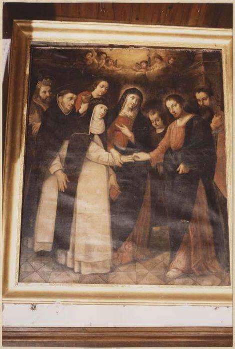 tableau : le Mariage mystique de sainte Catherine de Sienne, cadre