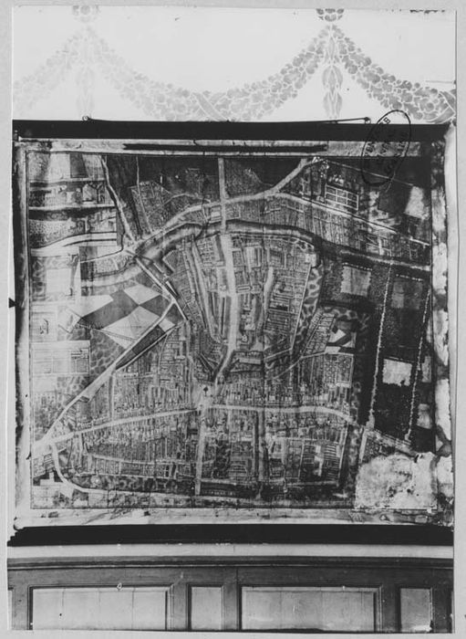 carte (plan topographique) : La ville de Ligny en 1791