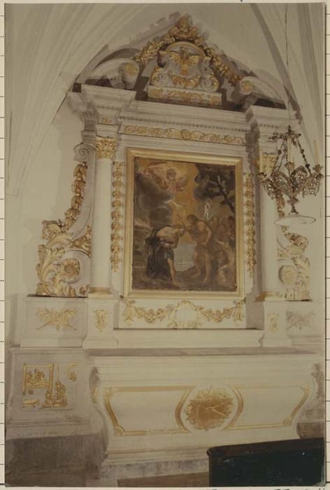 Autel et retable de saint Jean-Baptiste, tableau : le Baptême du Christ