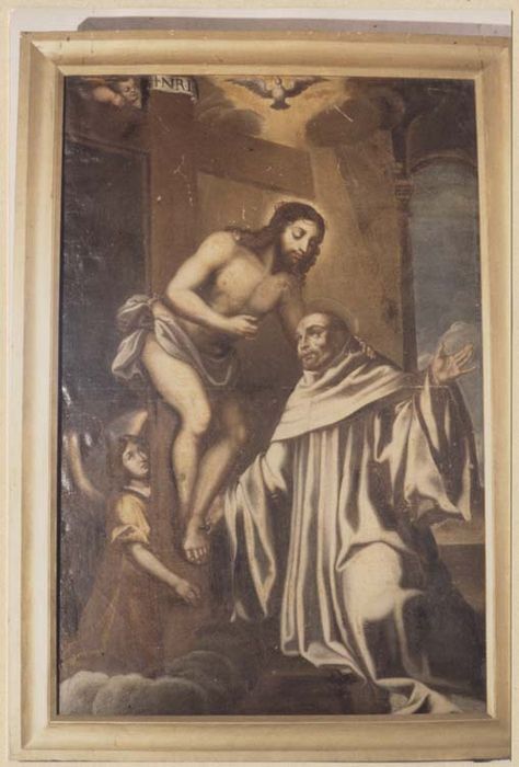 tableau : Saint Bernard recevant le baiser de Notre Seigneur en croix, cadre - © Ministère de la Culture (France), Médiathèque du patrimoine et de la photographie, diffusion RMN-GP