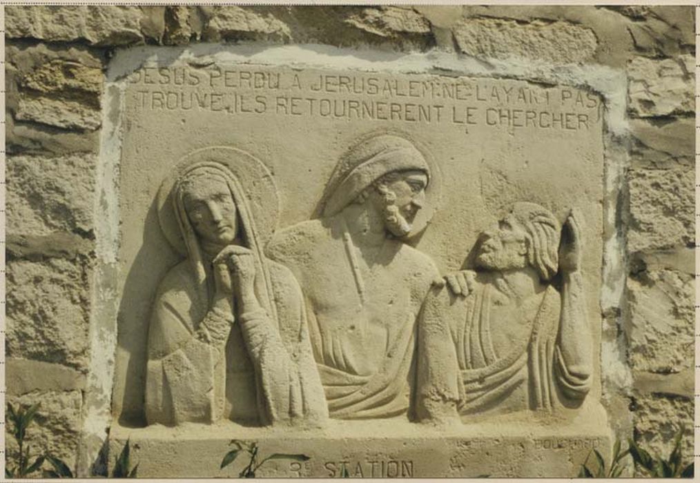 bas-relief : Jésus perdu à Jérusalem