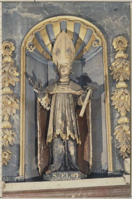 autel et retable sud, statue : Saint Eloi