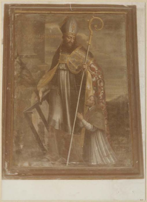 tableau, cadre : Saint Grégoire de Spolète et l’évêque Wicfrid