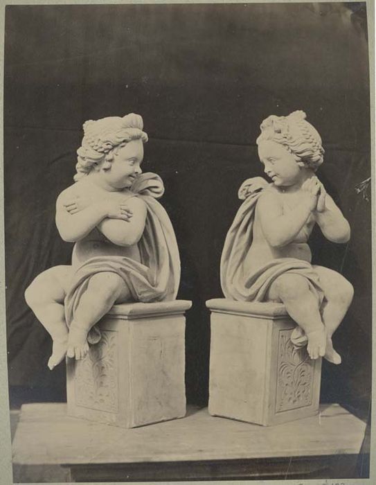 2 statuettes : Deux enfants en prière