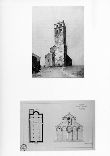 Plan : façade extérieure, face principale