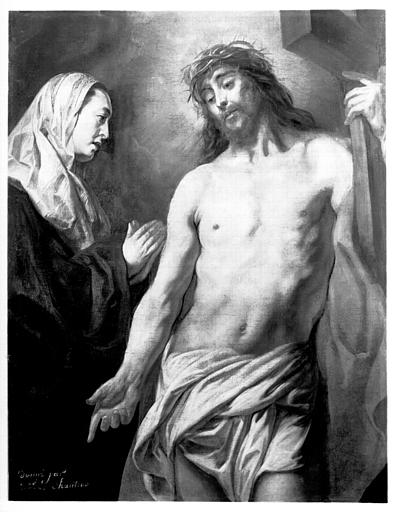 Peinture sur toile : Christ de Pitié, état après restauration