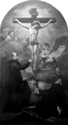 Tableau : saint Ignace et ses compagnons faisant leurs voeux au pied de la croix ; état après restauration - © Ministère de la Culture (France), Médiathèque du patrimoine et de la photographie, diffusion GrandPalaisRmn Photo