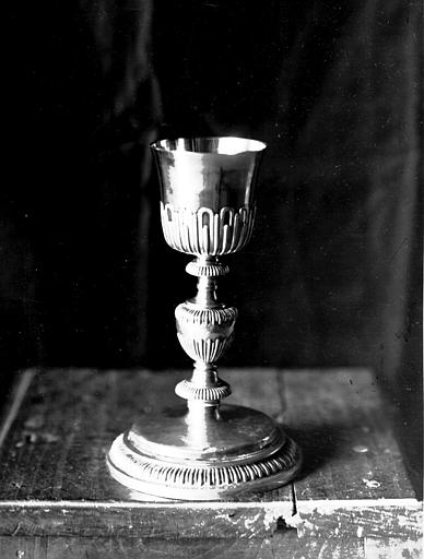 Calice en argent avec coupe dorée