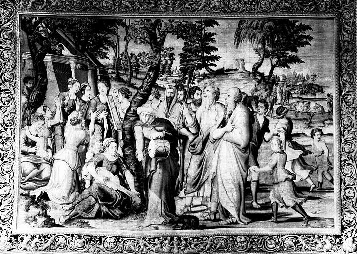 Tapisserie des ateliers de Bruxelles, Histoire de Moïse :  Réjouissances des Israélites après le passage de la mer Rouge