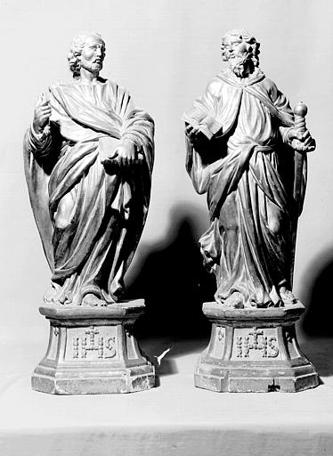 Statuettes en bois doré : saint Pierre et saint Paul - © Ministère de la Culture (France), Médiathèque du patrimoine et de la photographie, diffusion RMN-GP